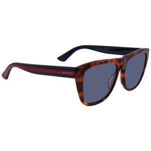 NEW Gucci Havana Blue Rectangular Men's Sunglasses!